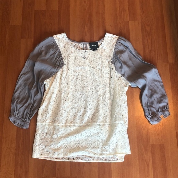Anthropologie Mauve Lace Top - Picture 3 of 16